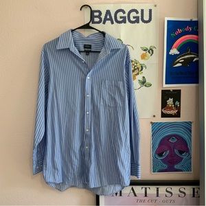 arrow striped button down